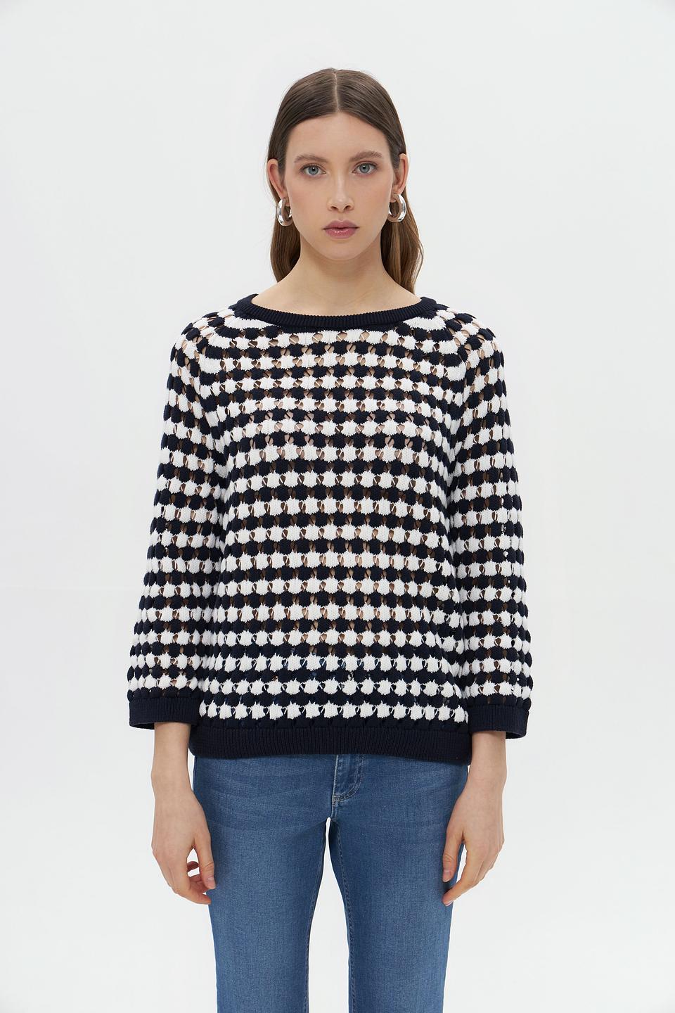 Пуловер Monari в полоску