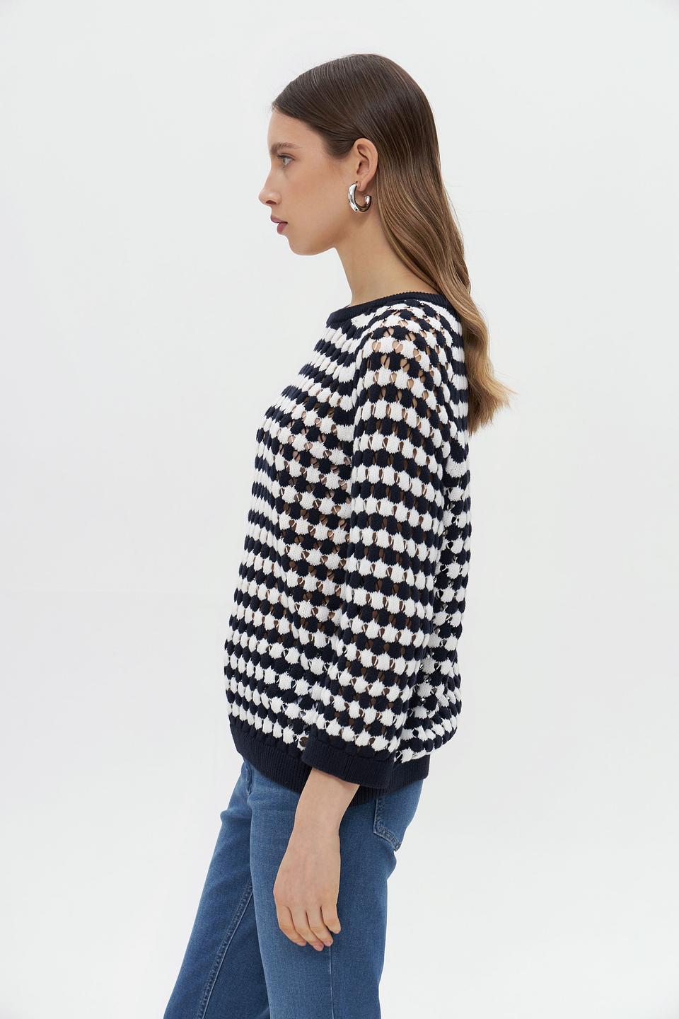 Пуловер Monari в полоску