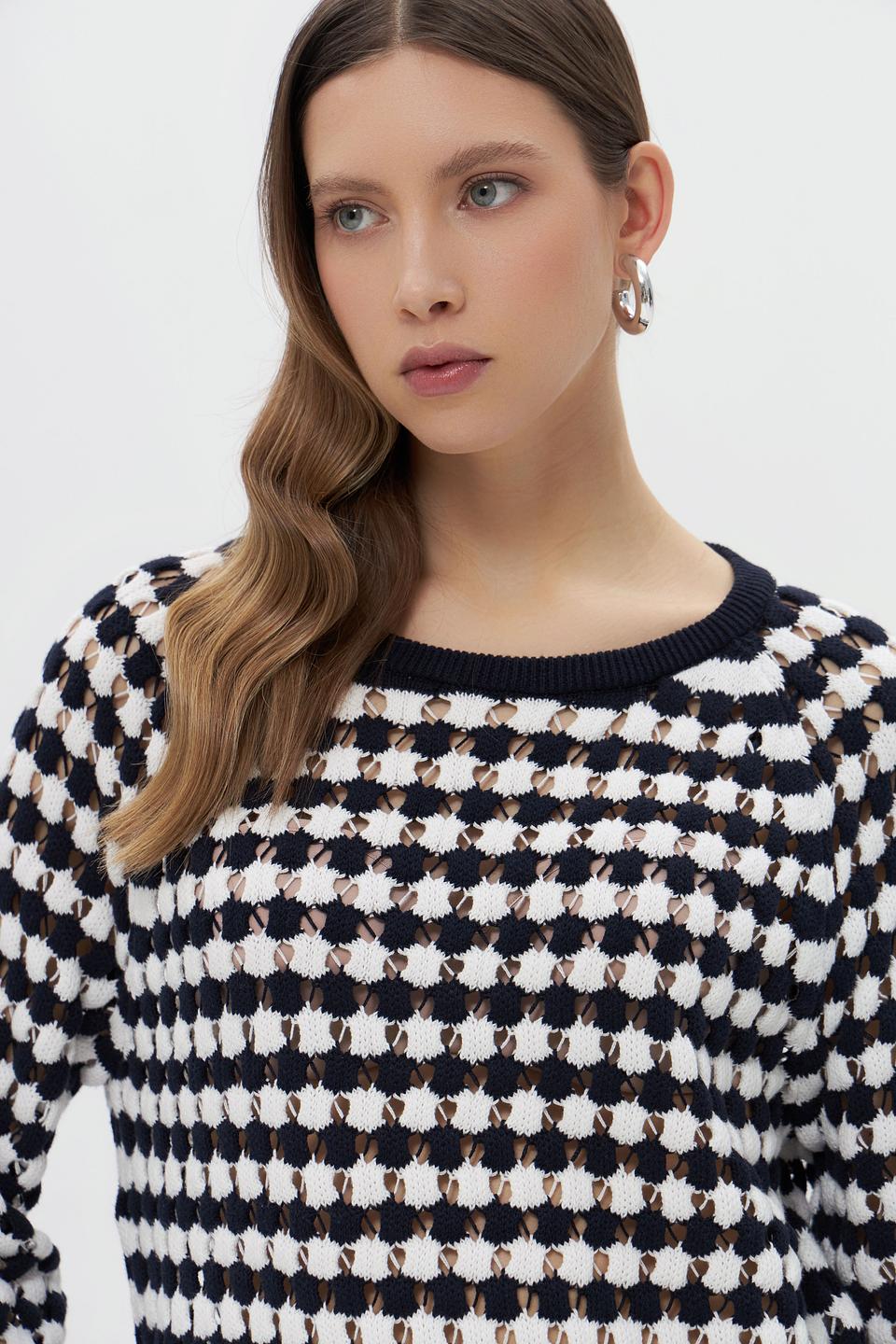 Пуловер Monari в полоску