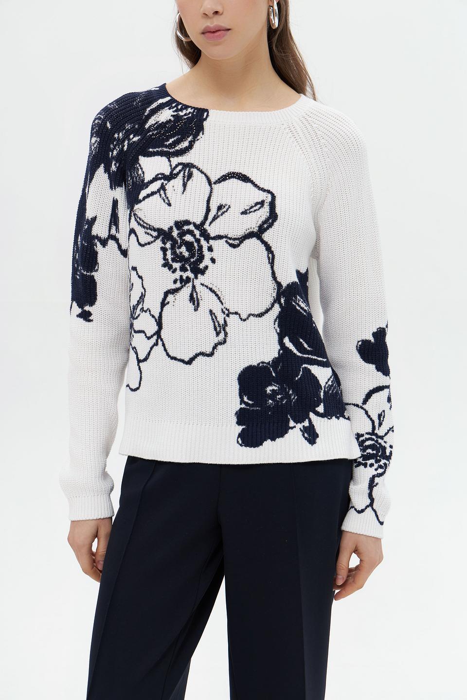 Пуловер Monari с цветочным принтом
