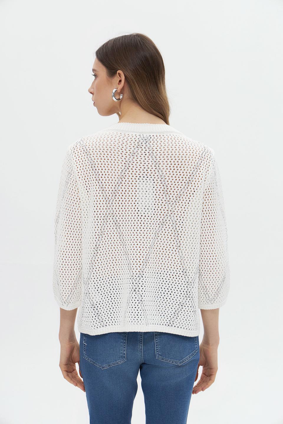 Пуловер Monari ажурный белый