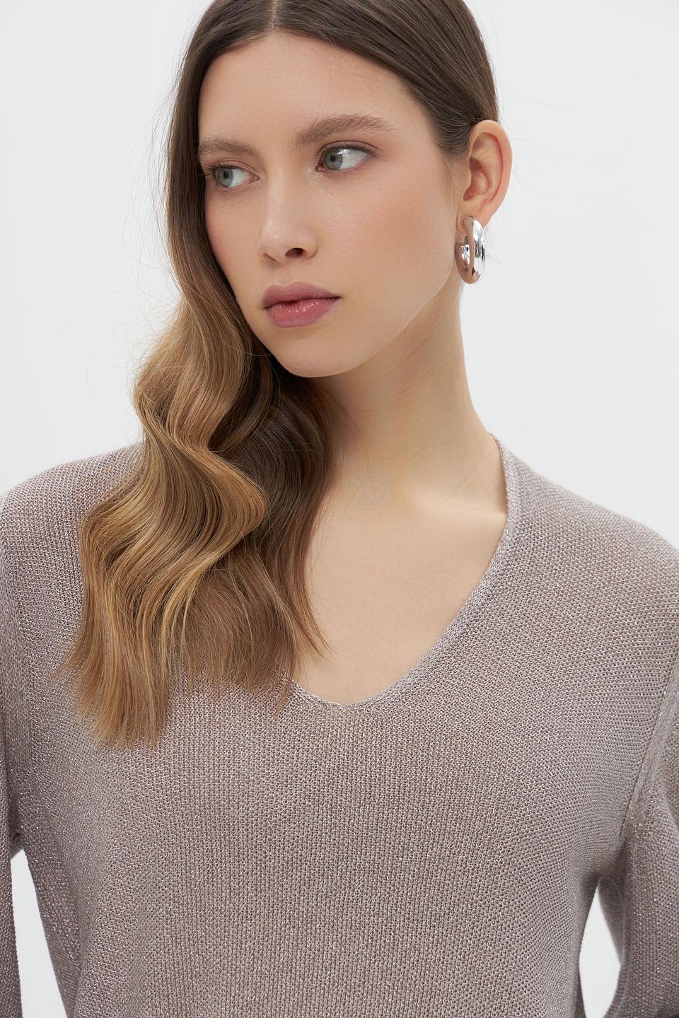 Пуловер Monari с рукавом-фонарик бежевый