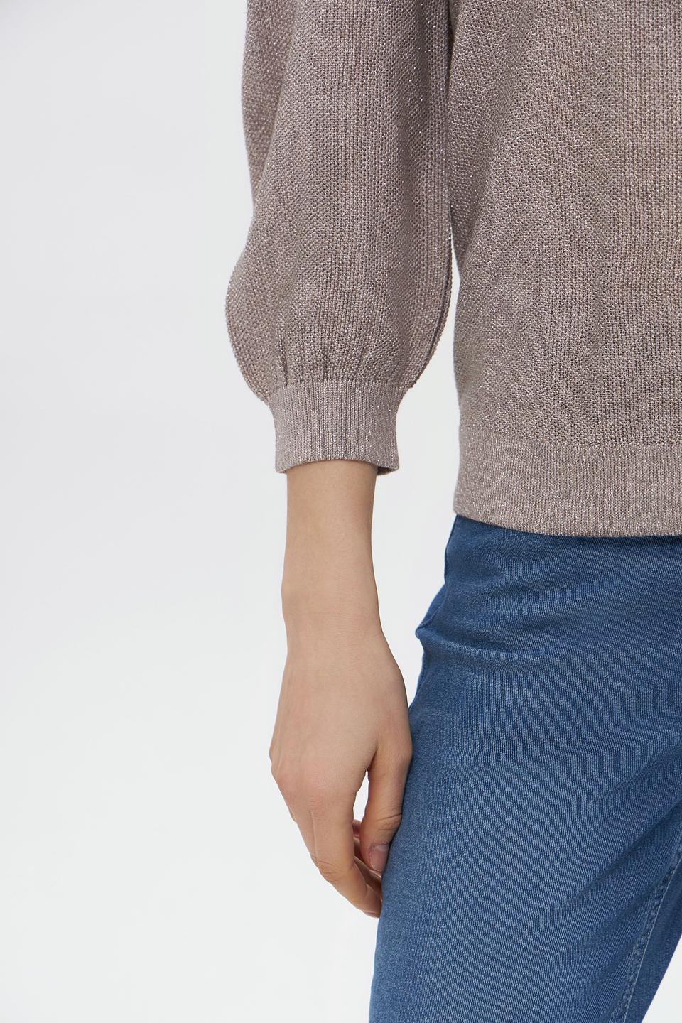 Пуловер Monari с рукавом-фонарик бежевый