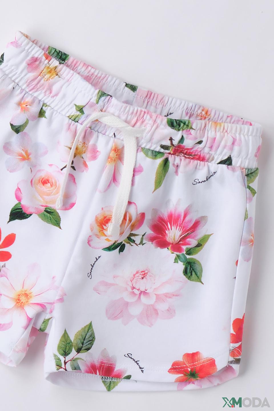 Шорты Sarabanda дев. с цветочным принтом