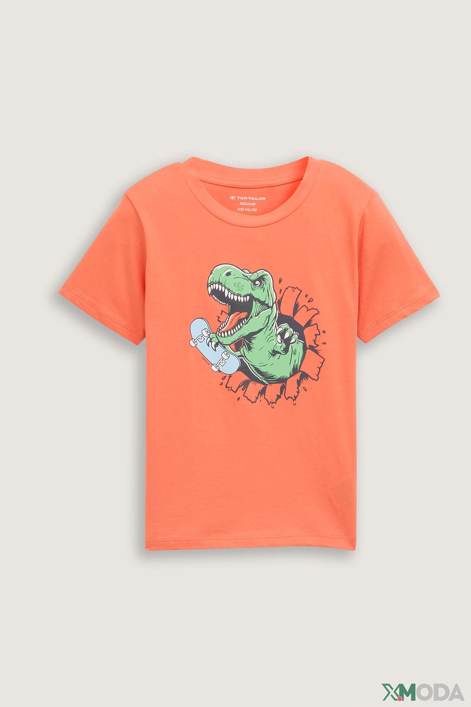 Футболка Tom Tailor динозавр коралловый