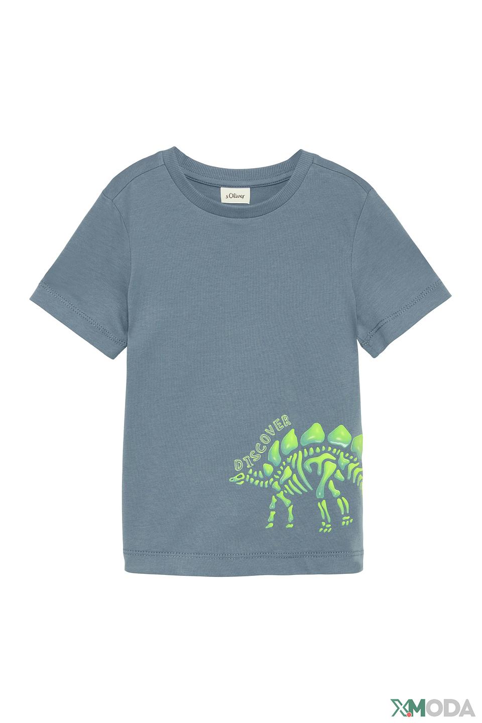 Футболка s.Oliver с динозавром голубой