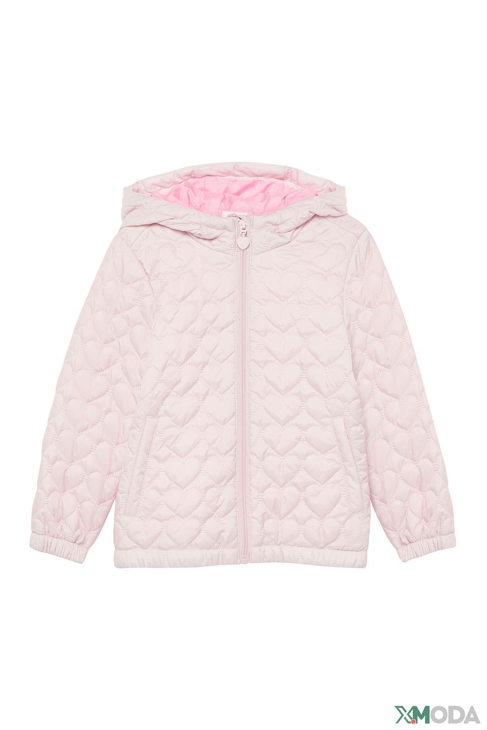 Куртка s.Oliver детская розовая со стегаными сердцами