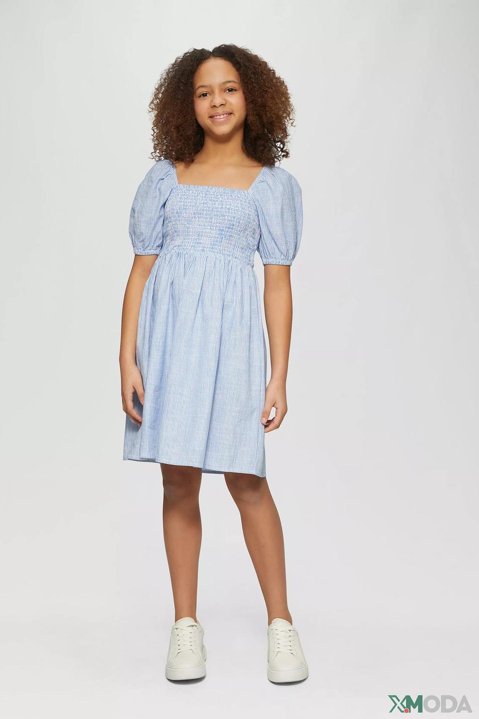 Платье s.Oliver дев. в полоску голубое