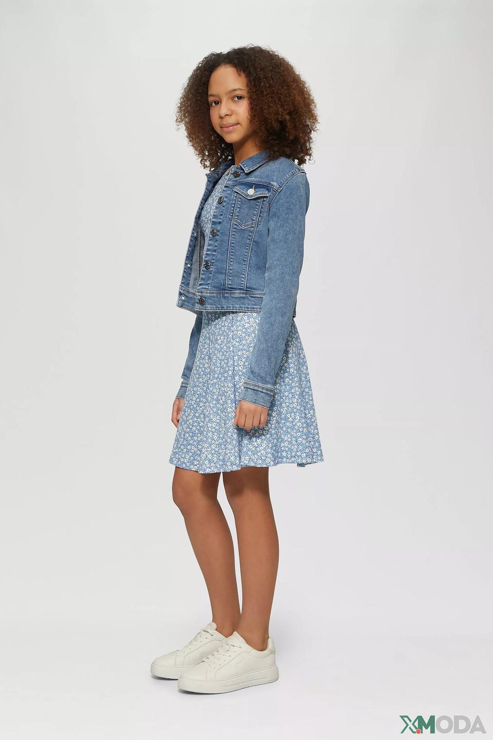 Платье s.Oliver дев. цветочный голубой