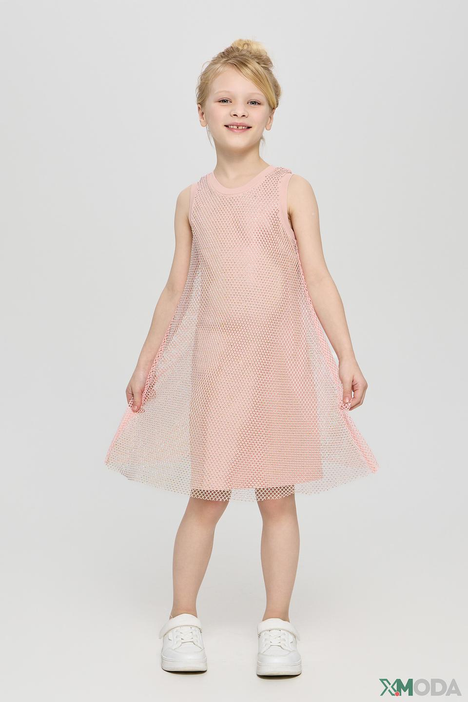 Платье Choupette дев. сетчатое розовое