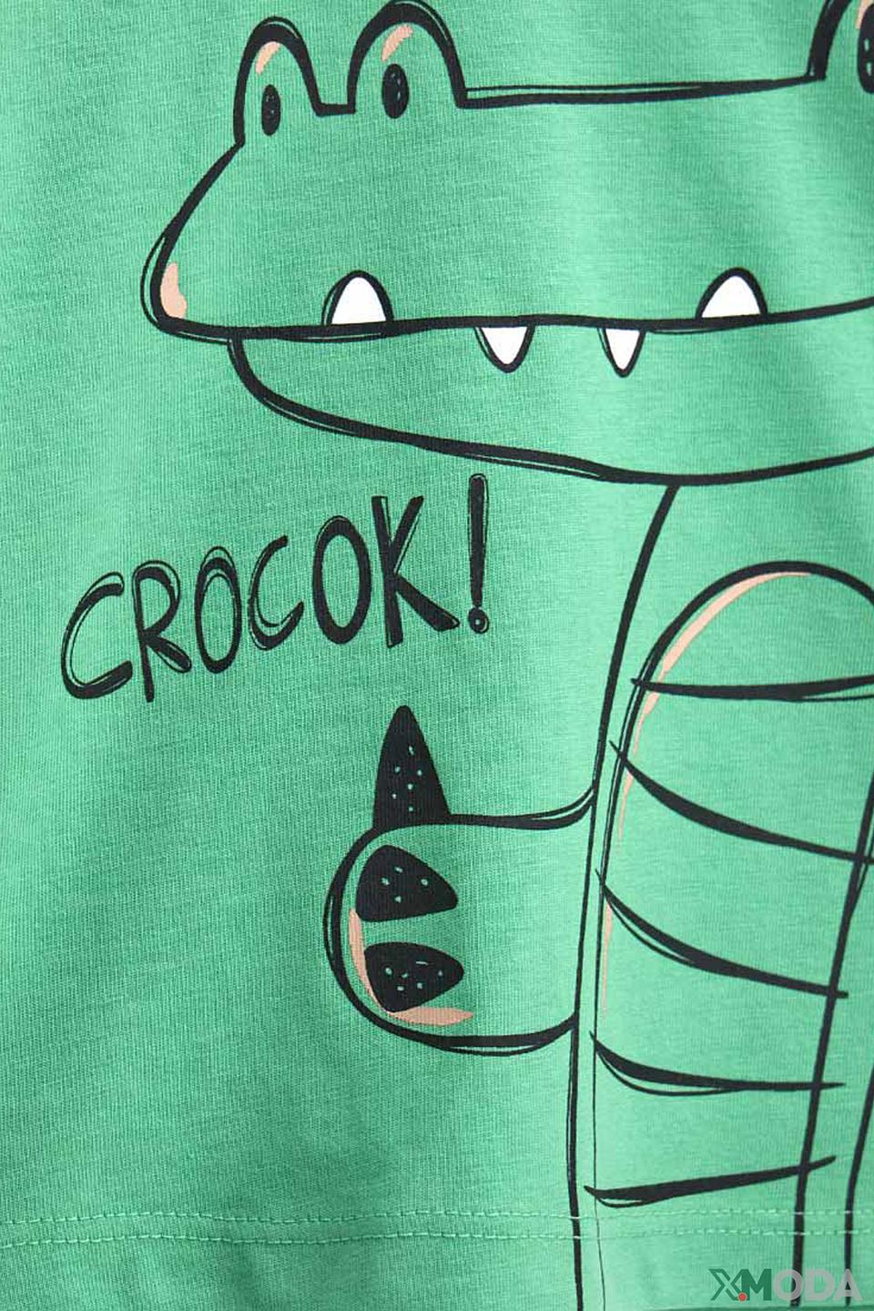 Футболка Original Marines с крокодилом зелёная