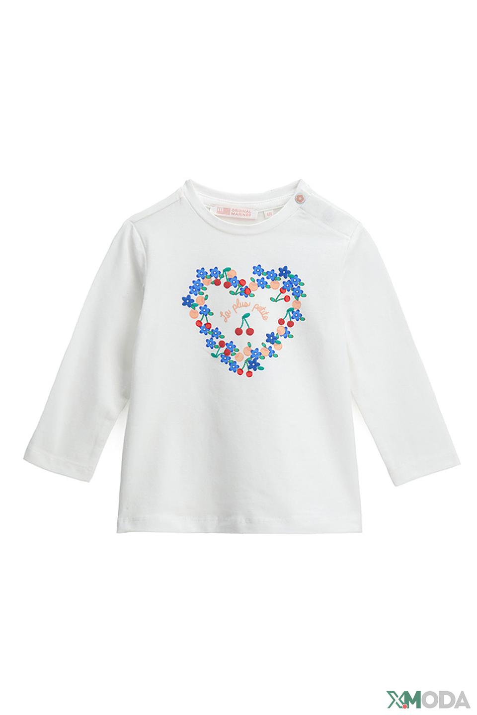 Футболка Original Marines дев. с вышивкой молочный