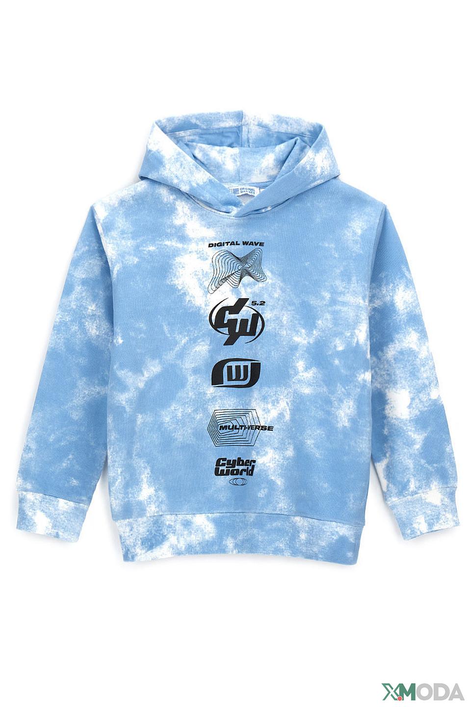 Толстовка Original Marines голубой с принтом