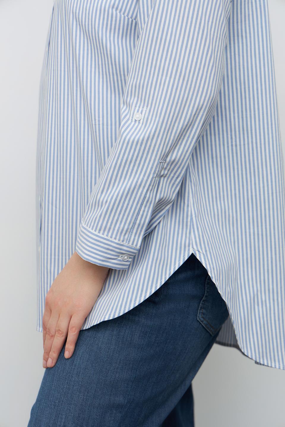 Рубашка Via Appia в полоску голубую