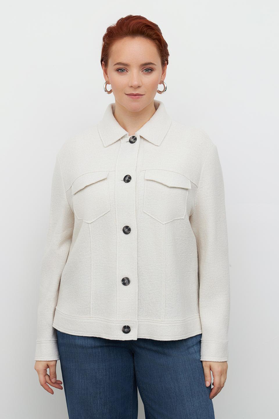 Жакет Lebek приталенный, молочный