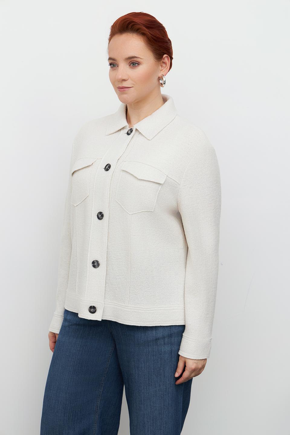 Жакет Lebek приталенный, молочный
