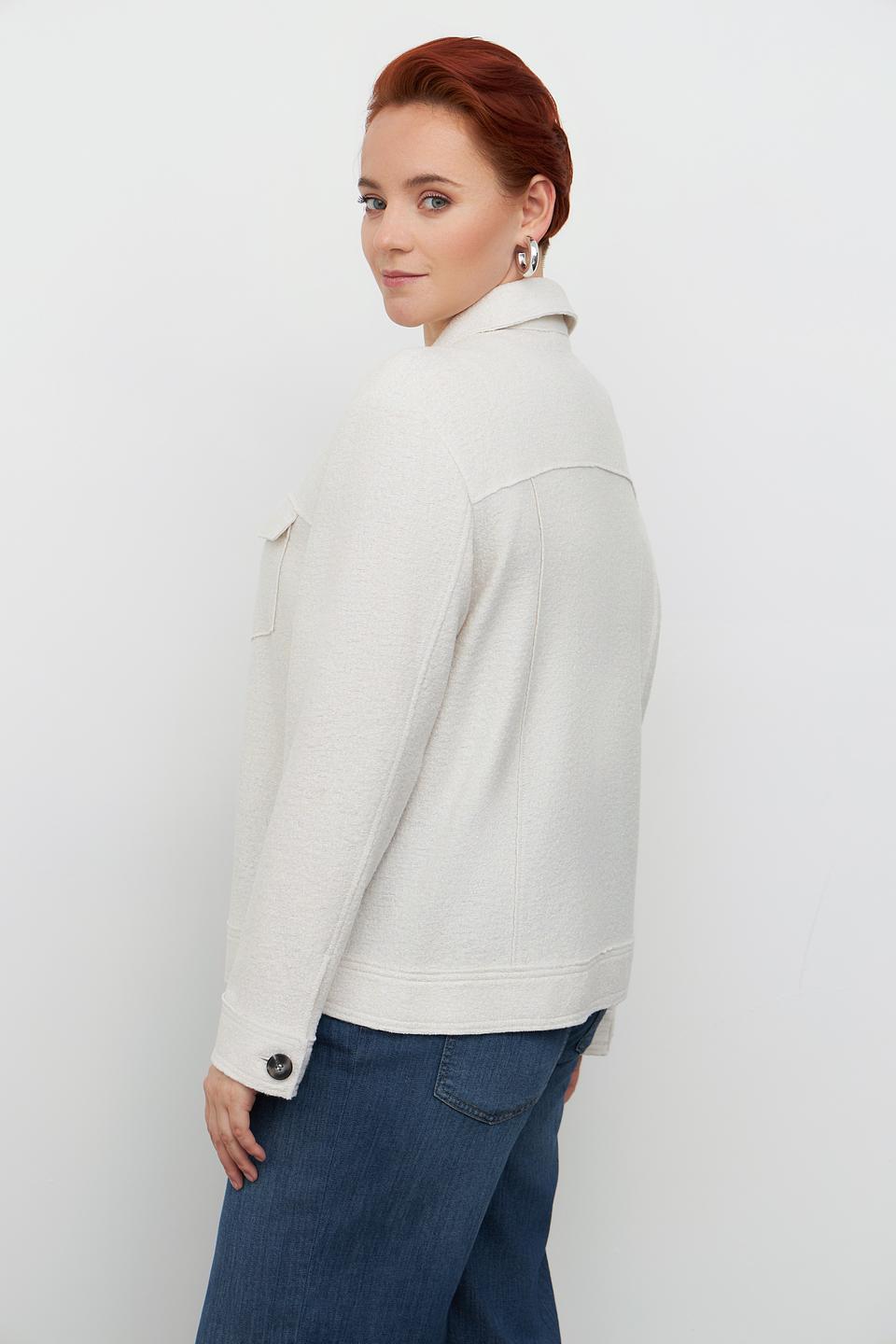 Жакет Lebek приталенный, молочный