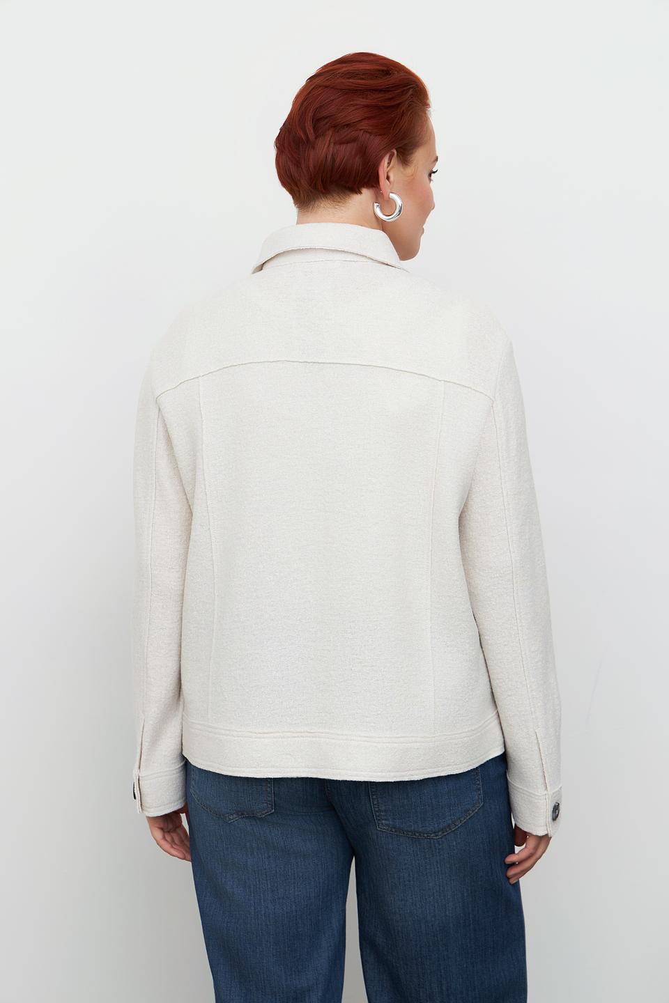 Жакет Lebek приталенный, молочный