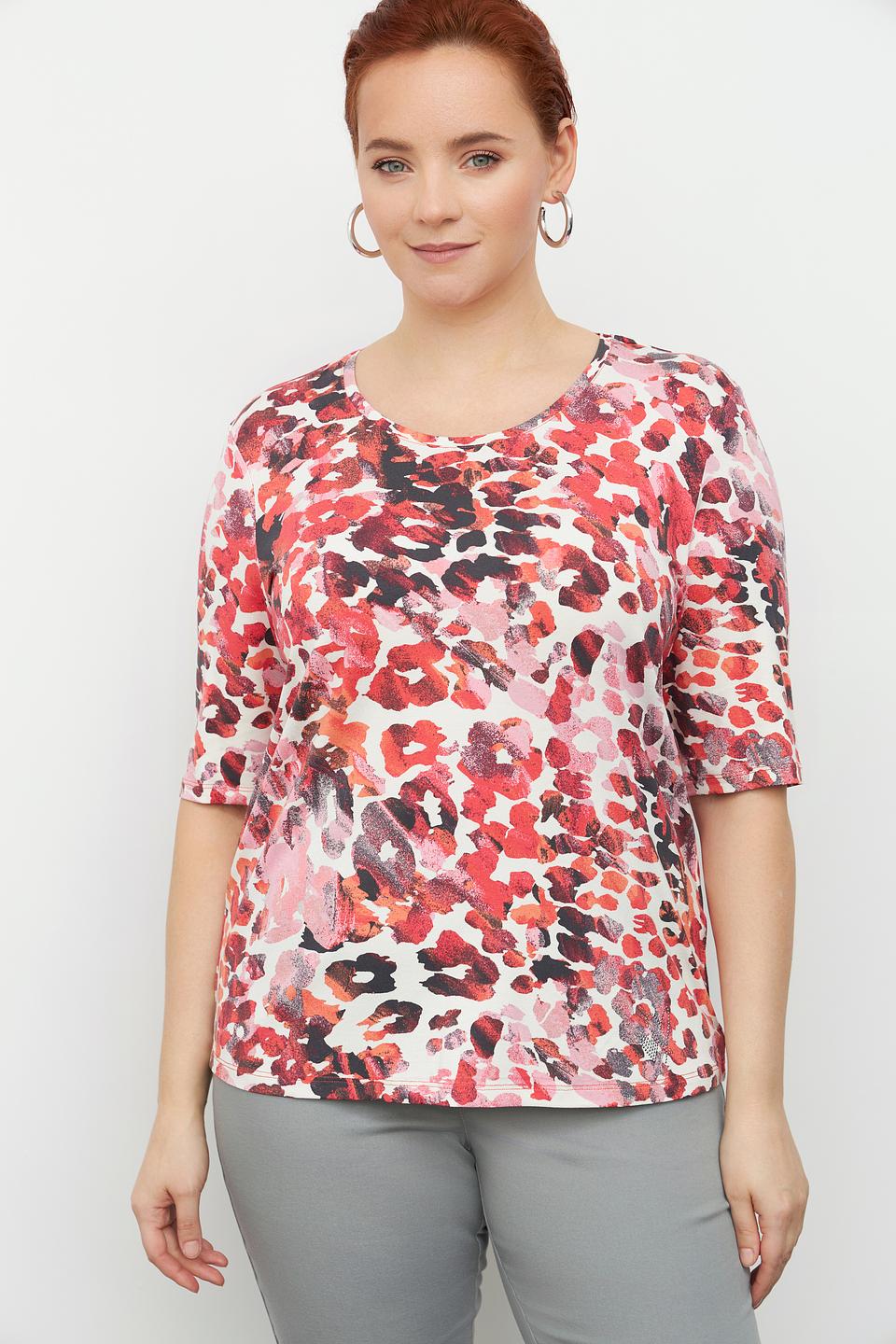 Футболка Lebek с леопардовым принтом