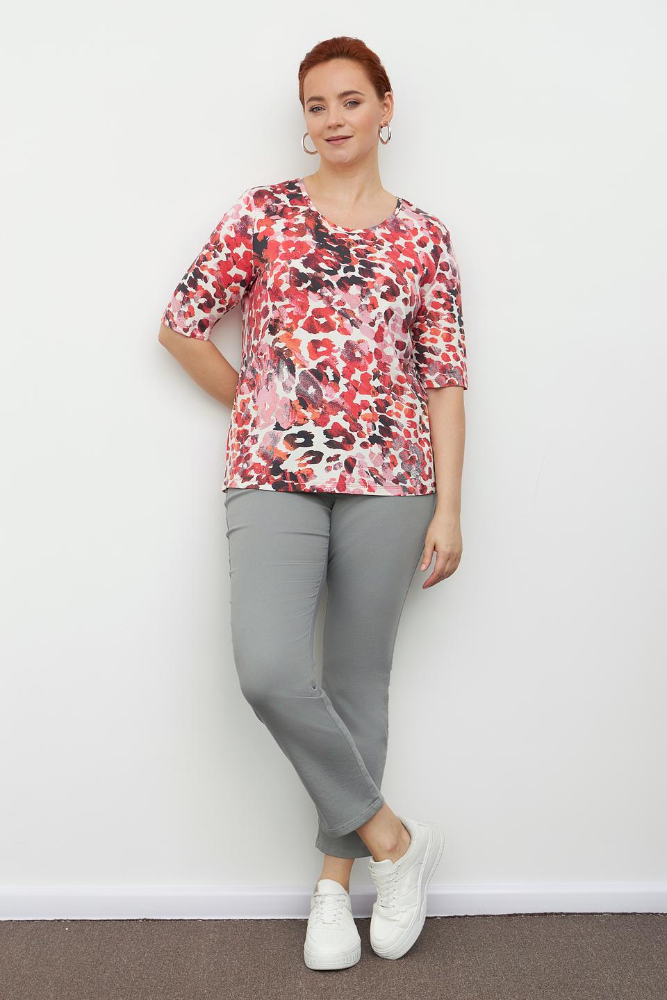 Футболка Lebek с леопардовым принтом