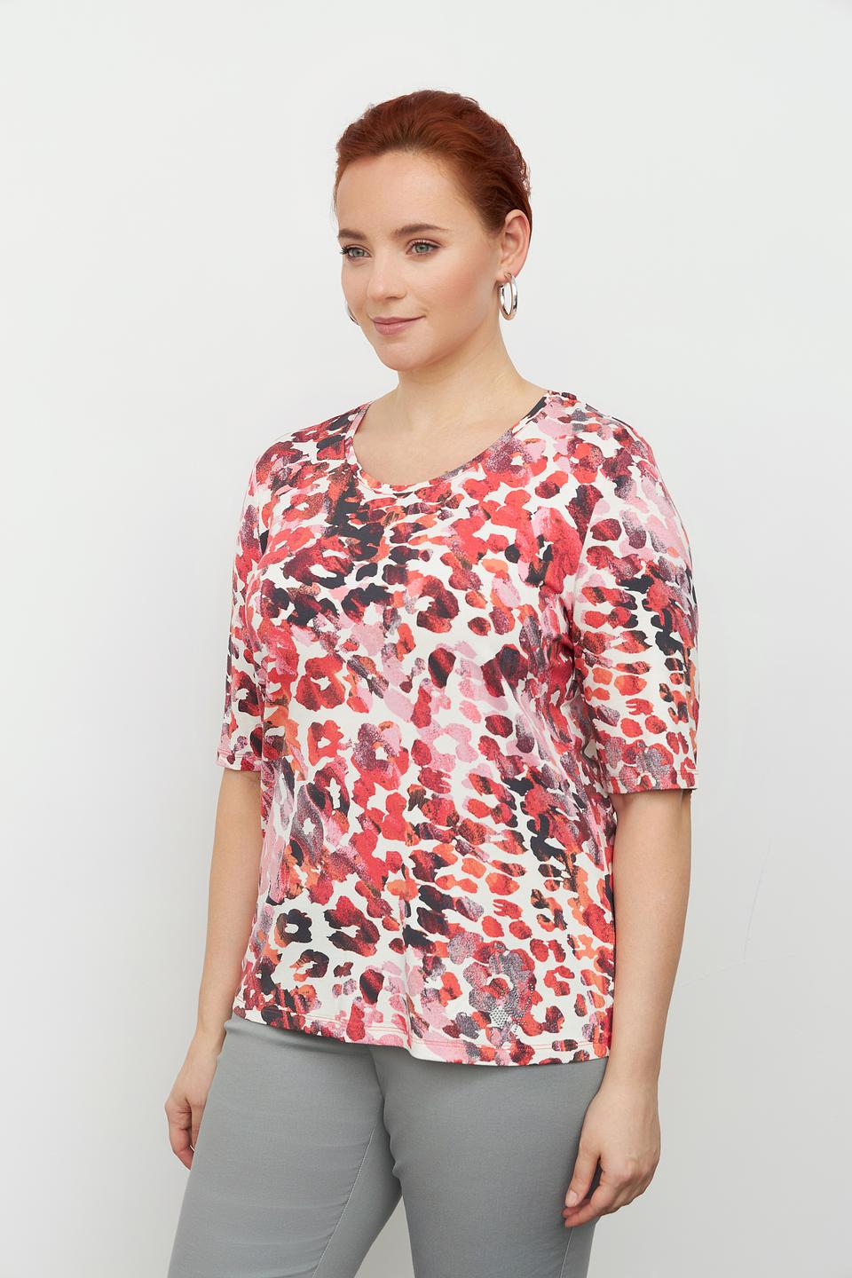 Футболка Lebek с леопардовым принтом