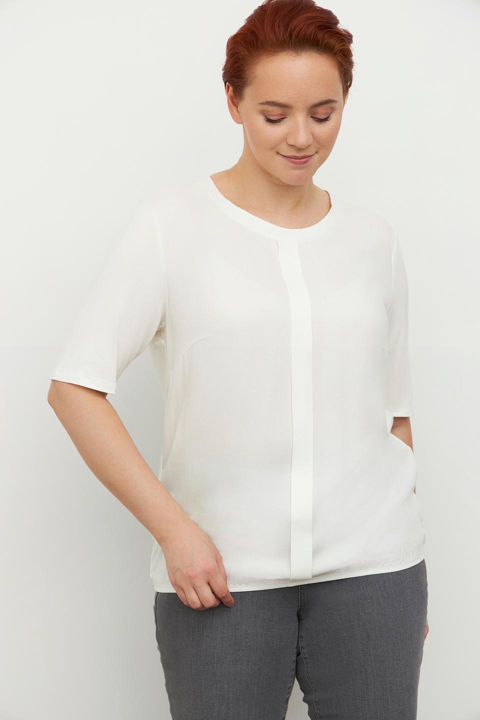 Блуза Lebek с вертикальной вставкой