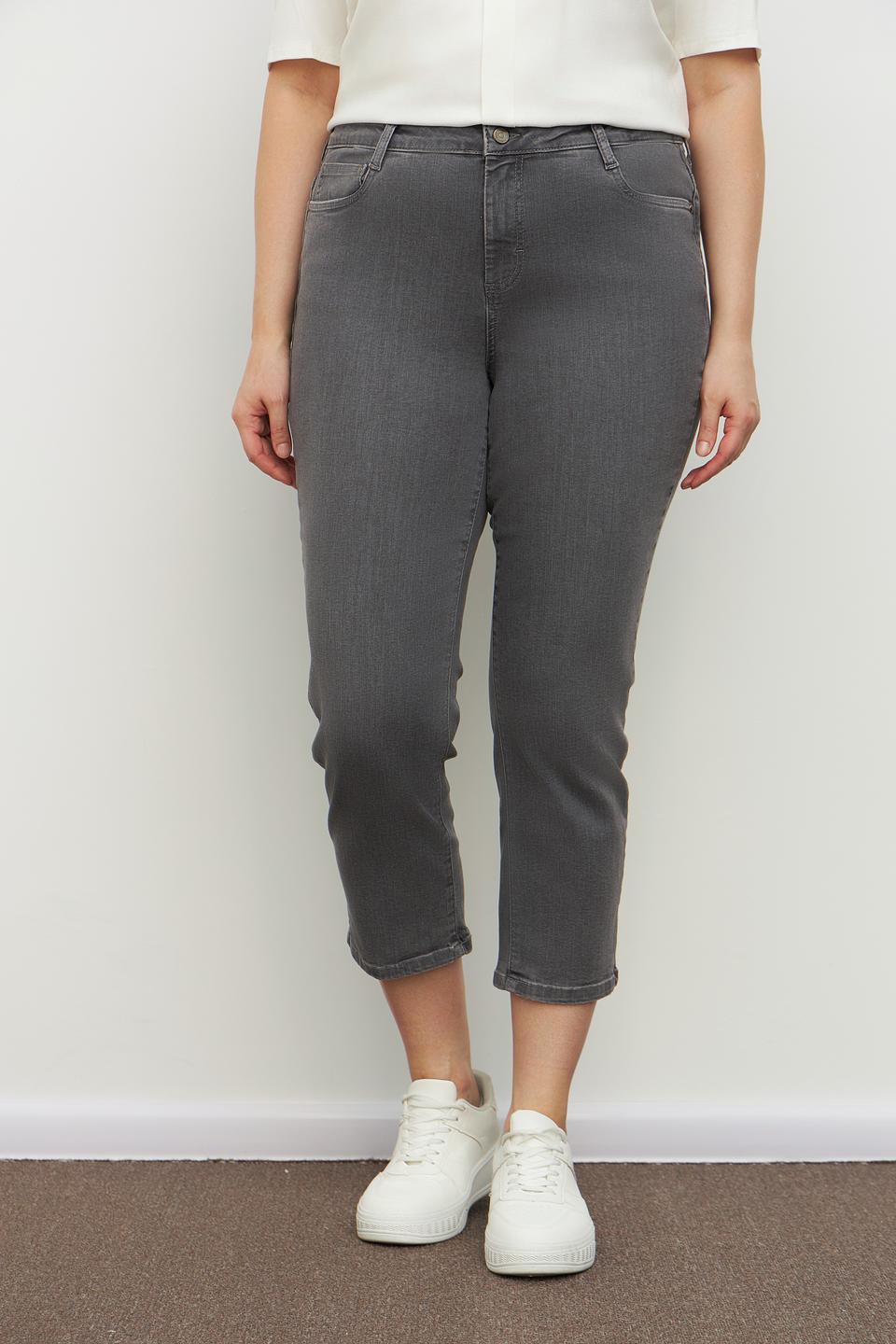 Джинсы Barbara Lebek серые укороченные