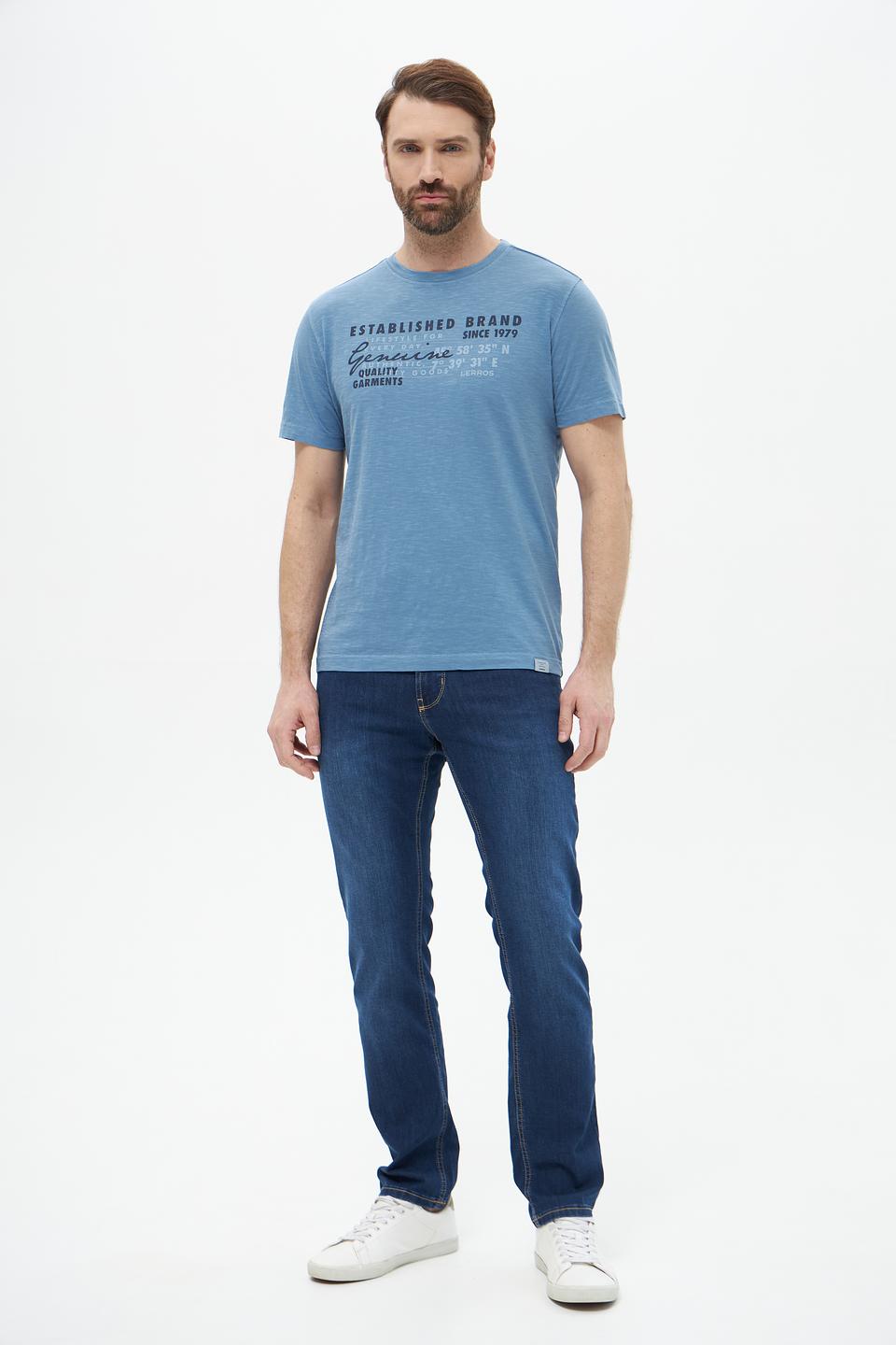 Футболка Lerros с принтом голубая
