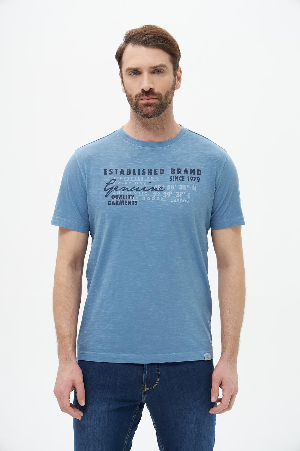 Футболка Lerros с принтом голубая