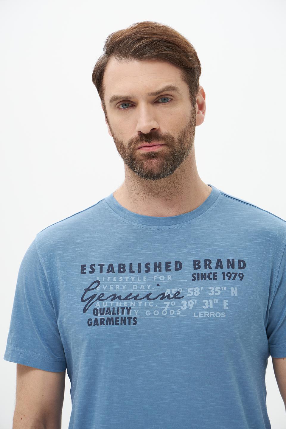 Футболка Lerros с принтом голубая