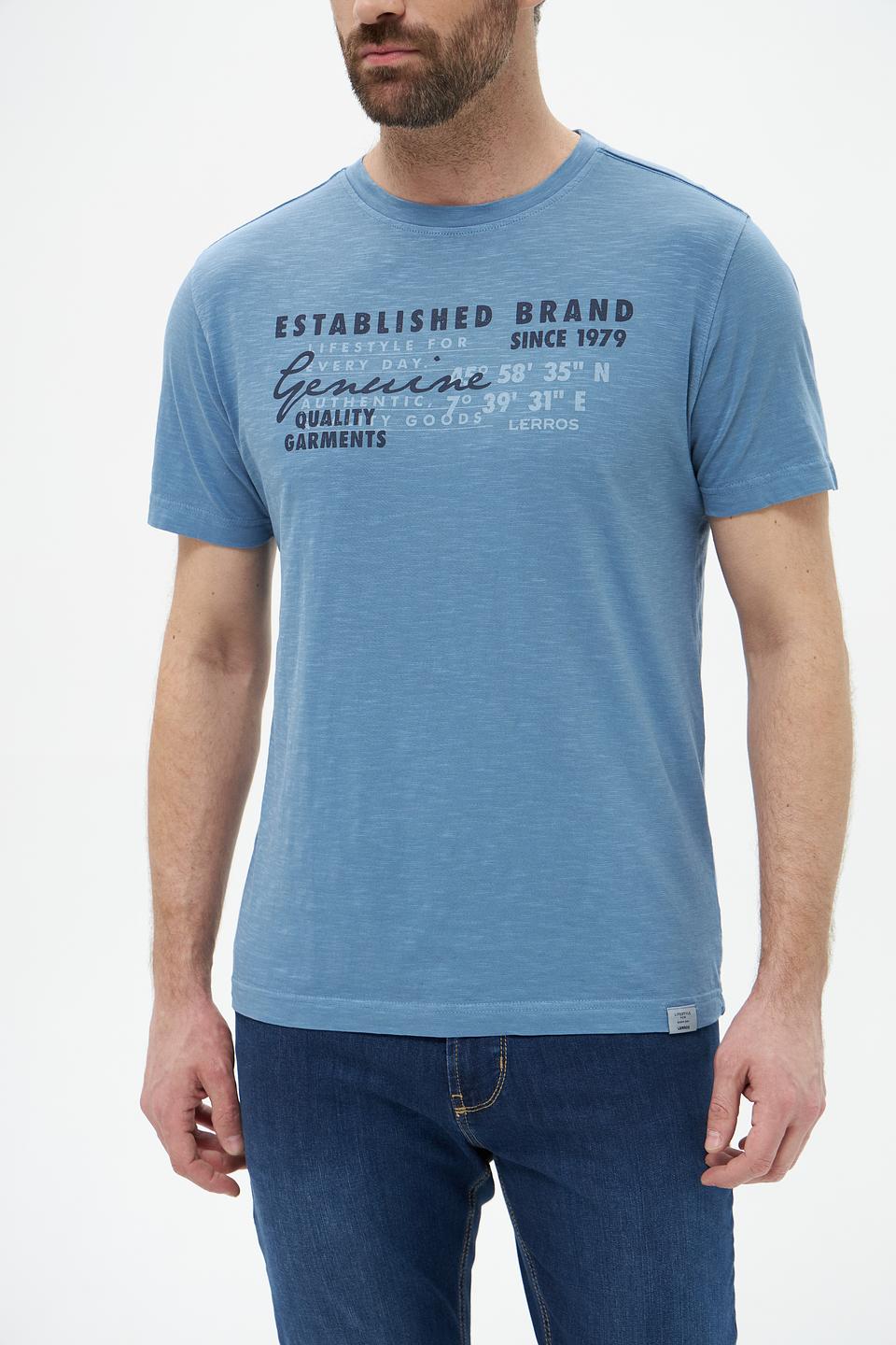 Футболка Lerros с принтом голубая