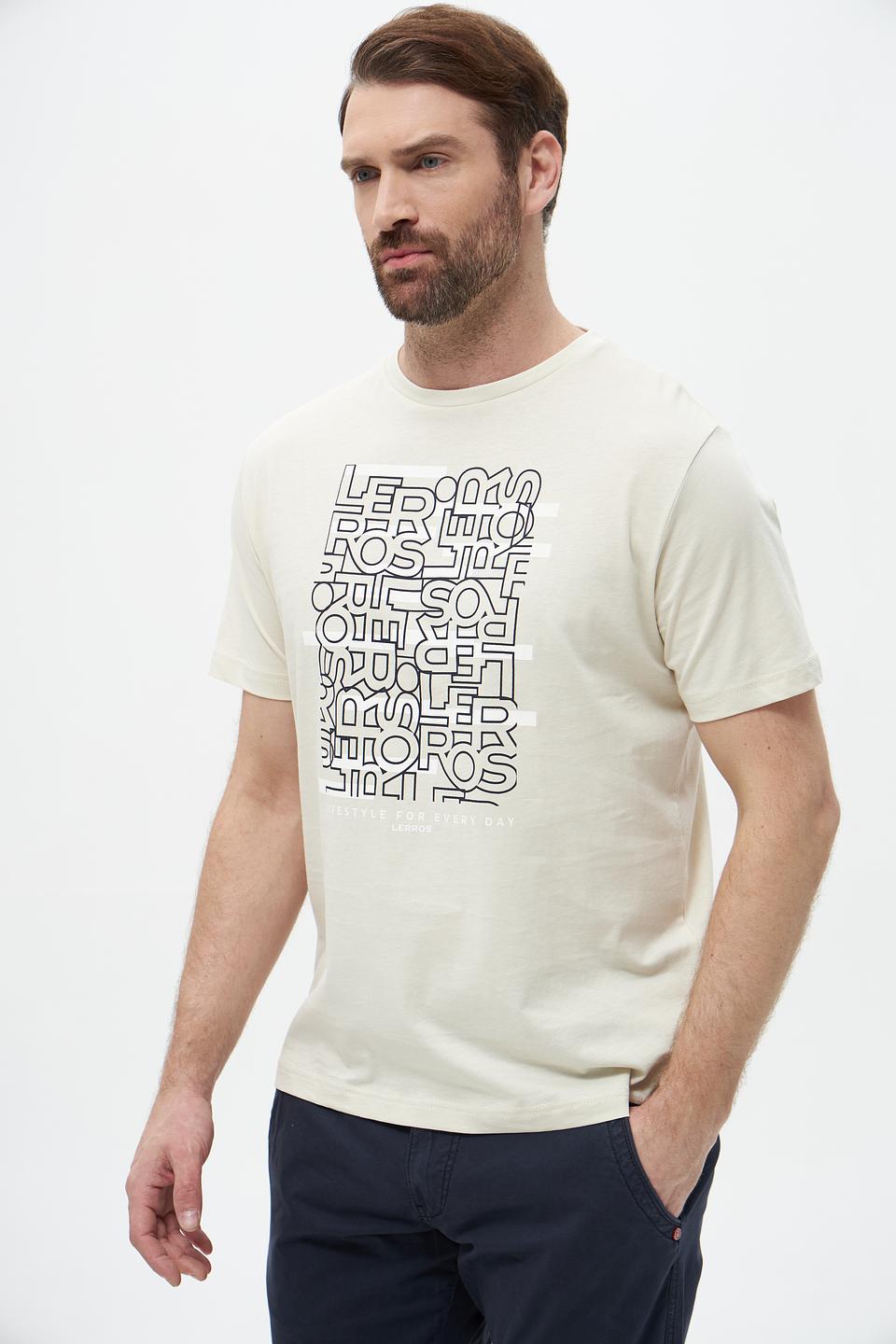 Футболка Lerros с принтом бежевая