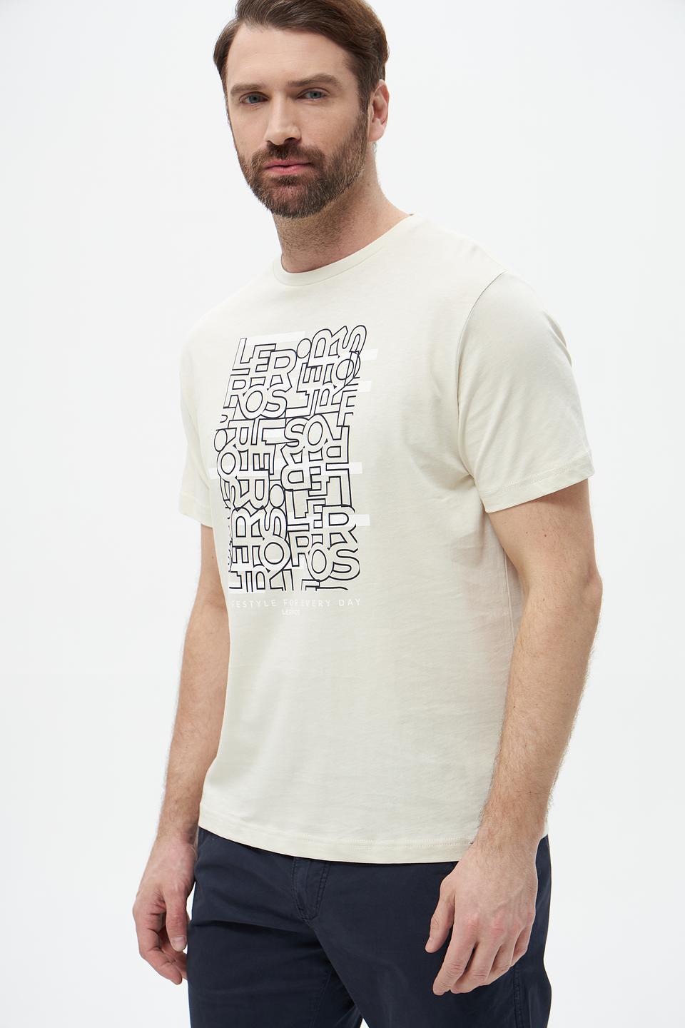 Футболка Lerros с принтом бежевая
