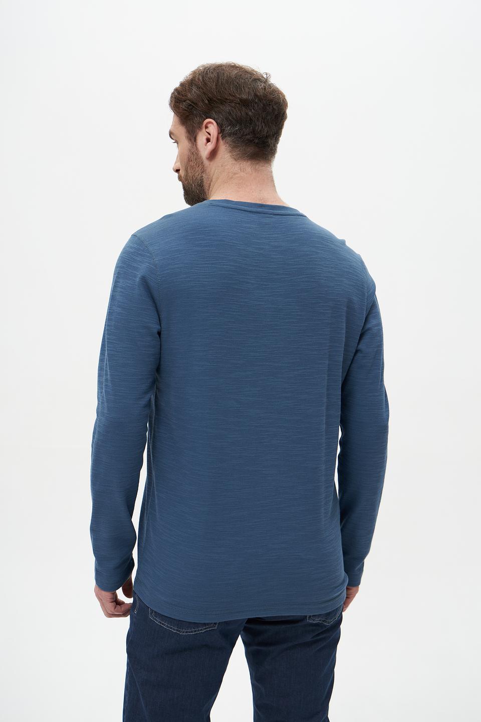 Лонгслив Lerros мужской синий с планкой