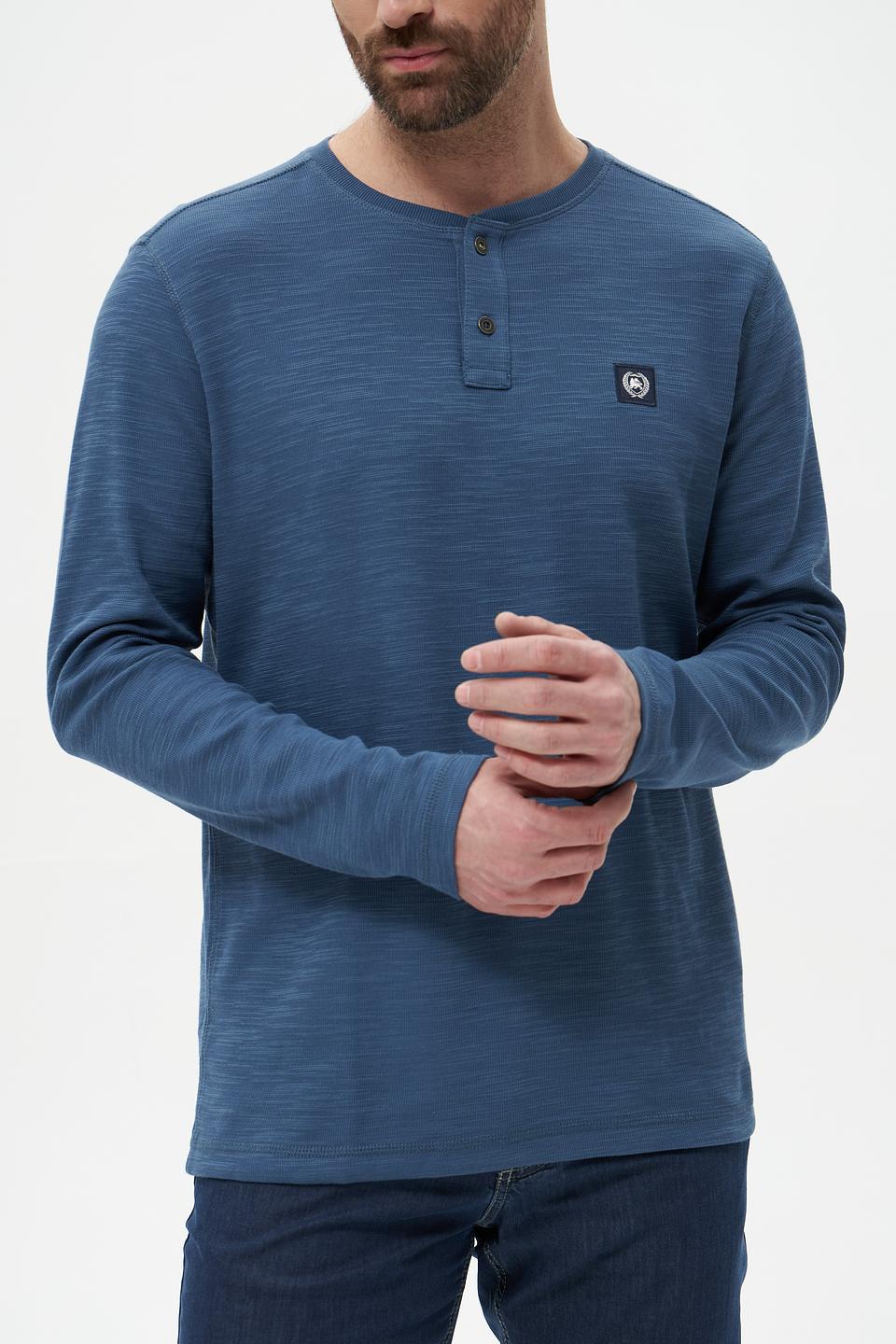 Лонгслив Lerros мужской синий с планкой