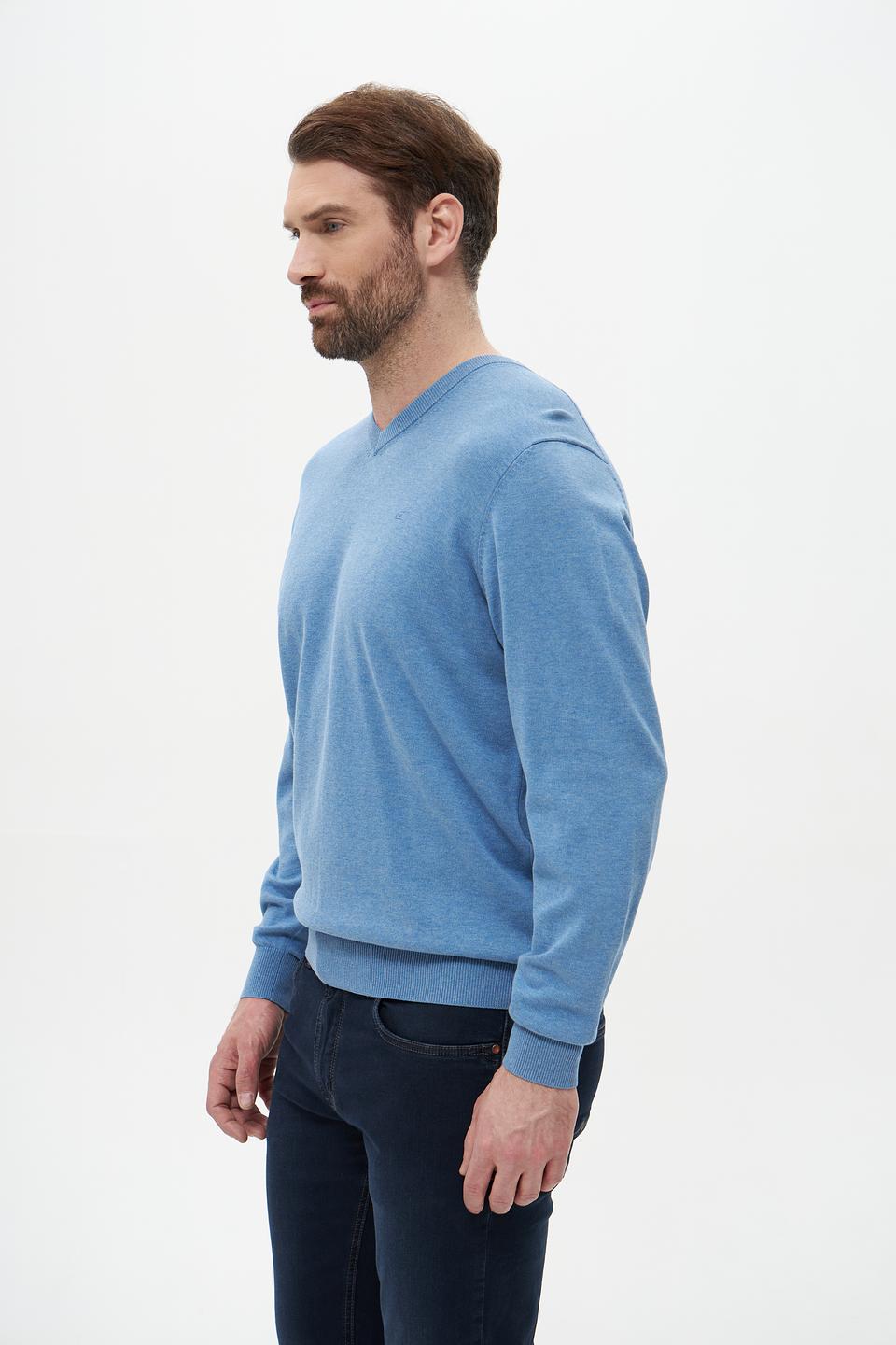 Джемпер Casa Moda V-образный голубой