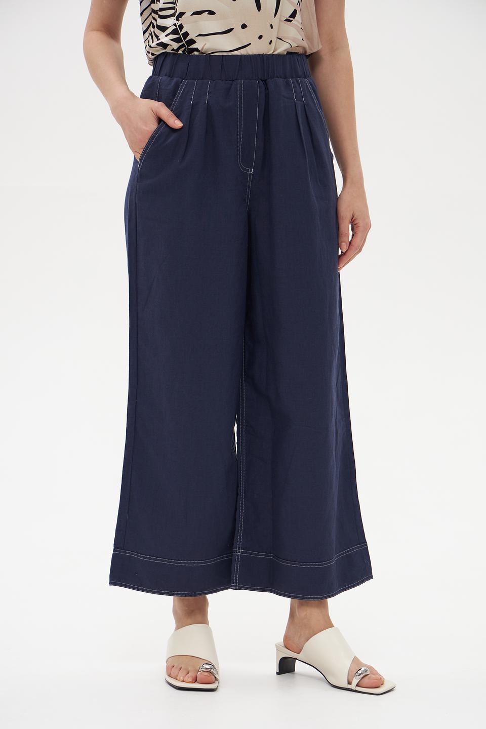 Брюки-кюлоты Pezzo синие