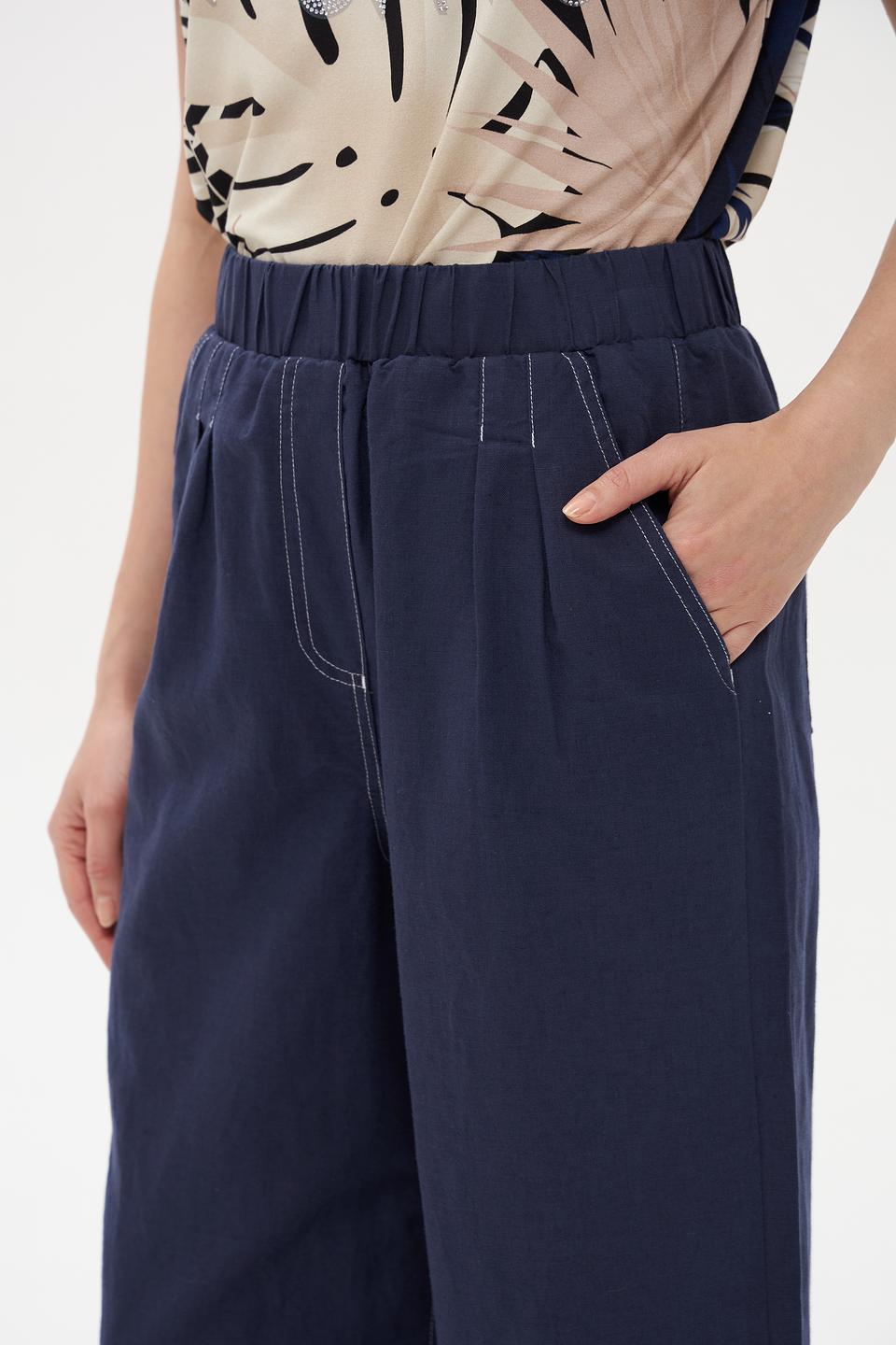 Брюки-кюлоты Pezzo синие