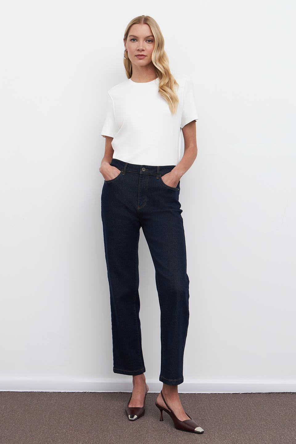 Джинсы Pezzo тёмно-синие прямые