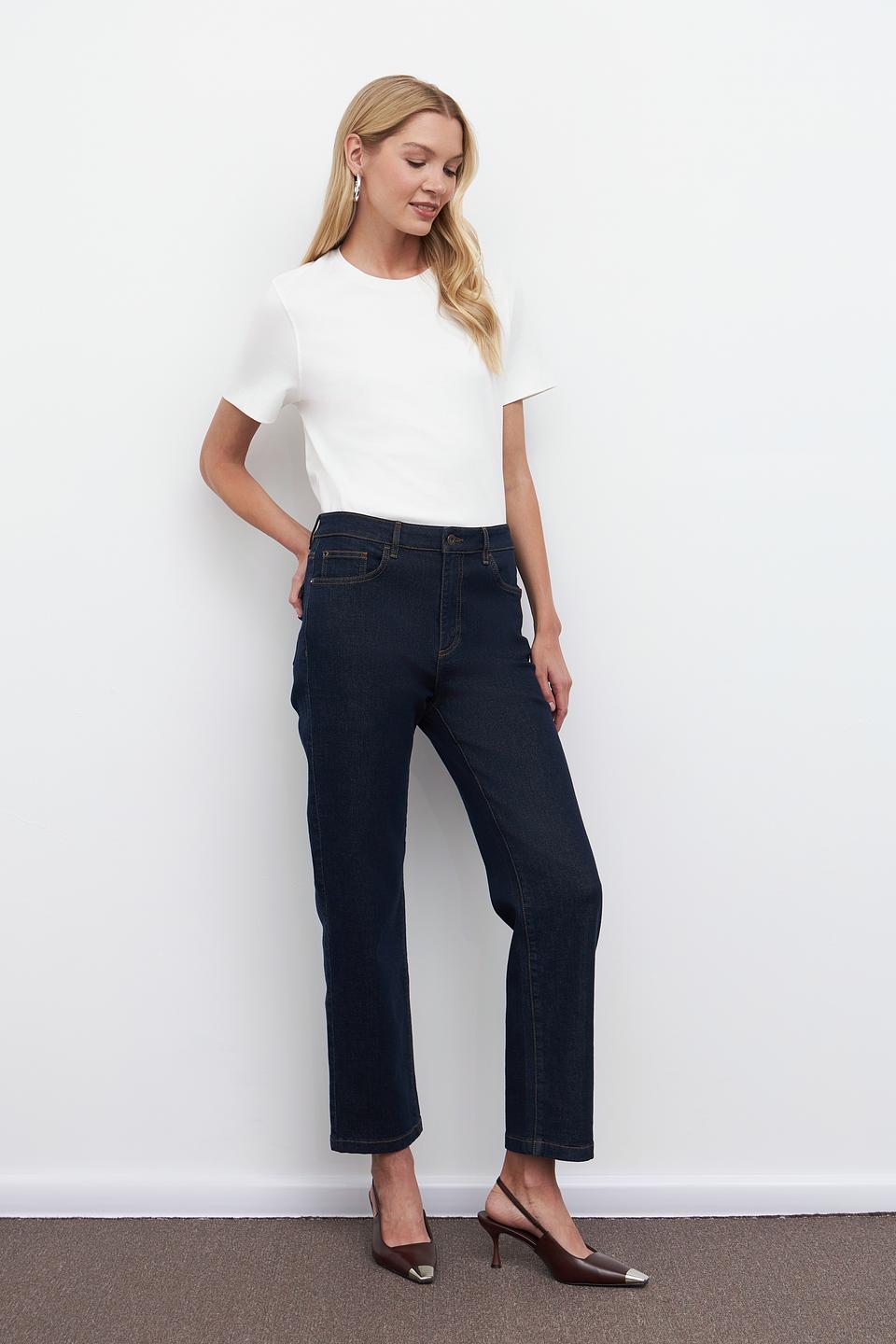 Джинсы Pezzo тёмно-синие прямые