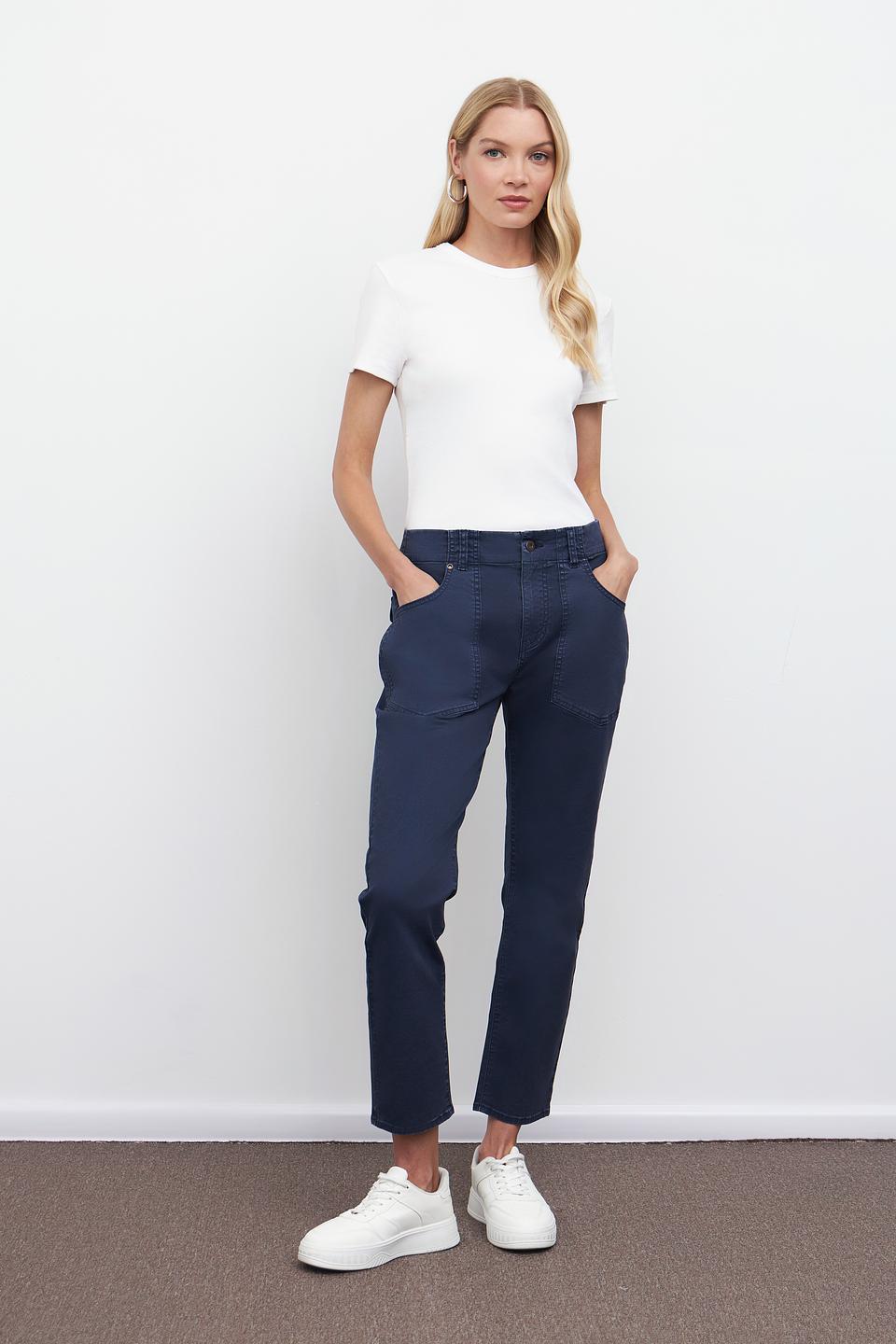 Брюки клёш Pezzo тёмно-синие