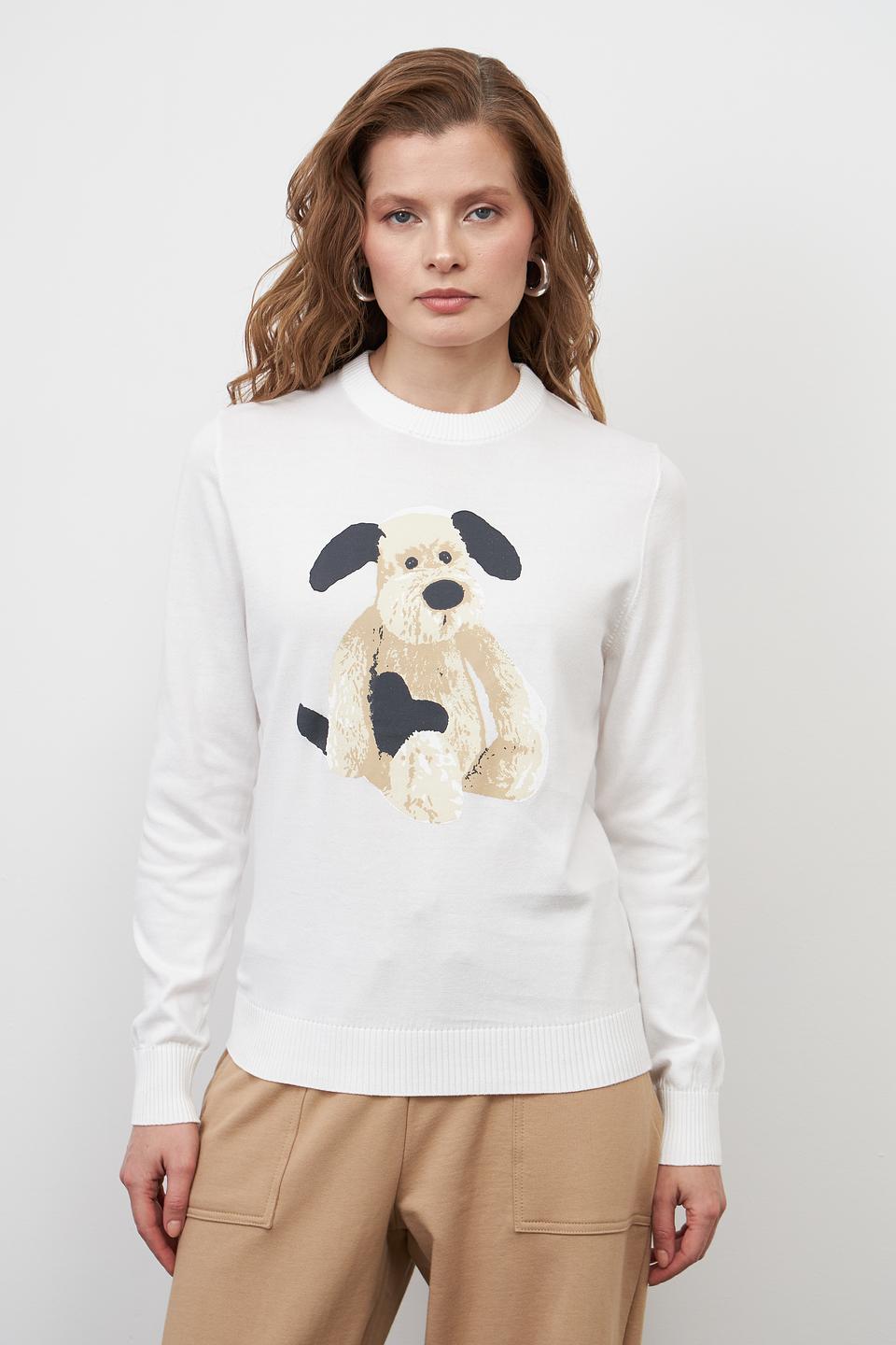 Пуловер Pezzo с принтом щенка