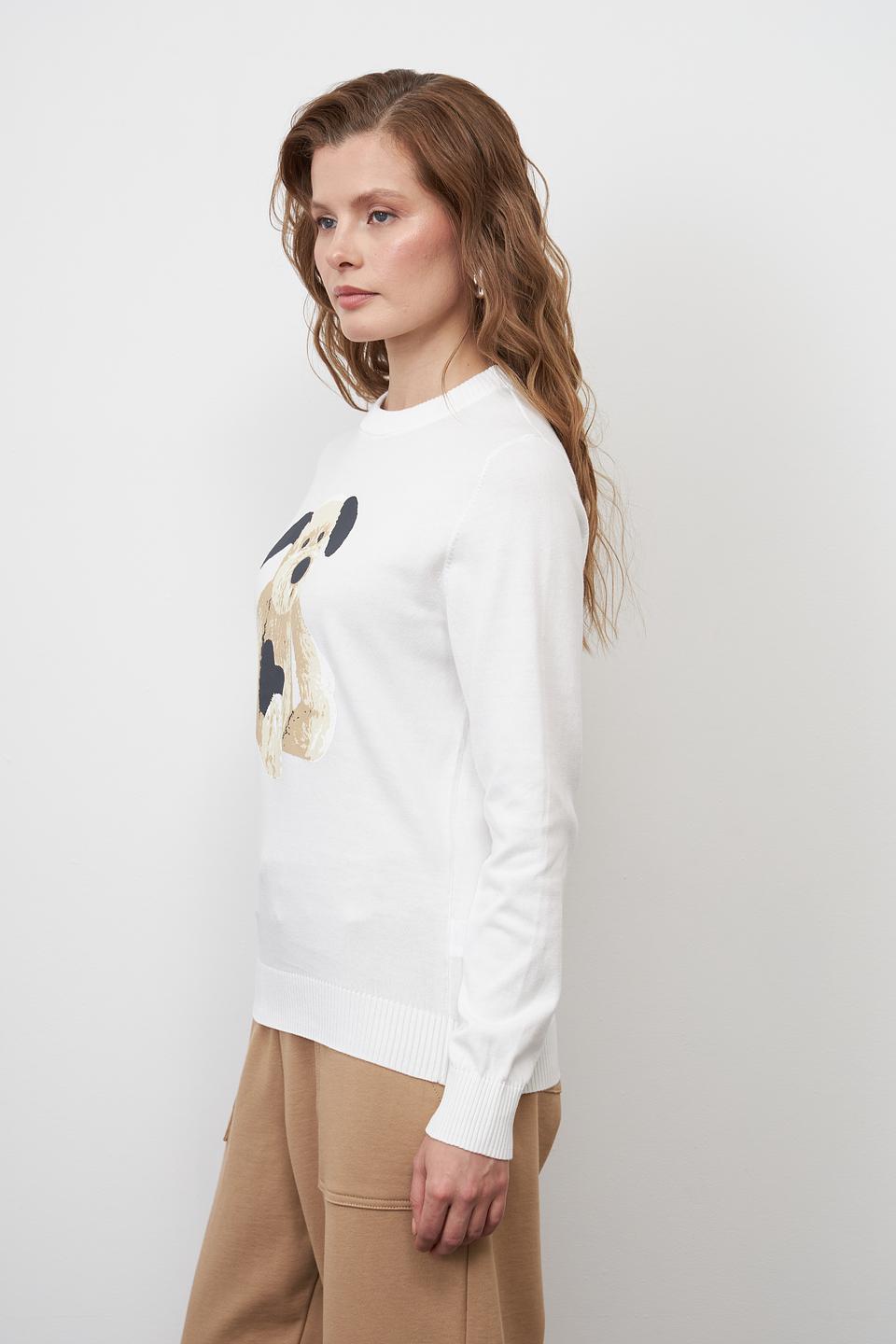 Пуловер Pezzo с принтом щенка