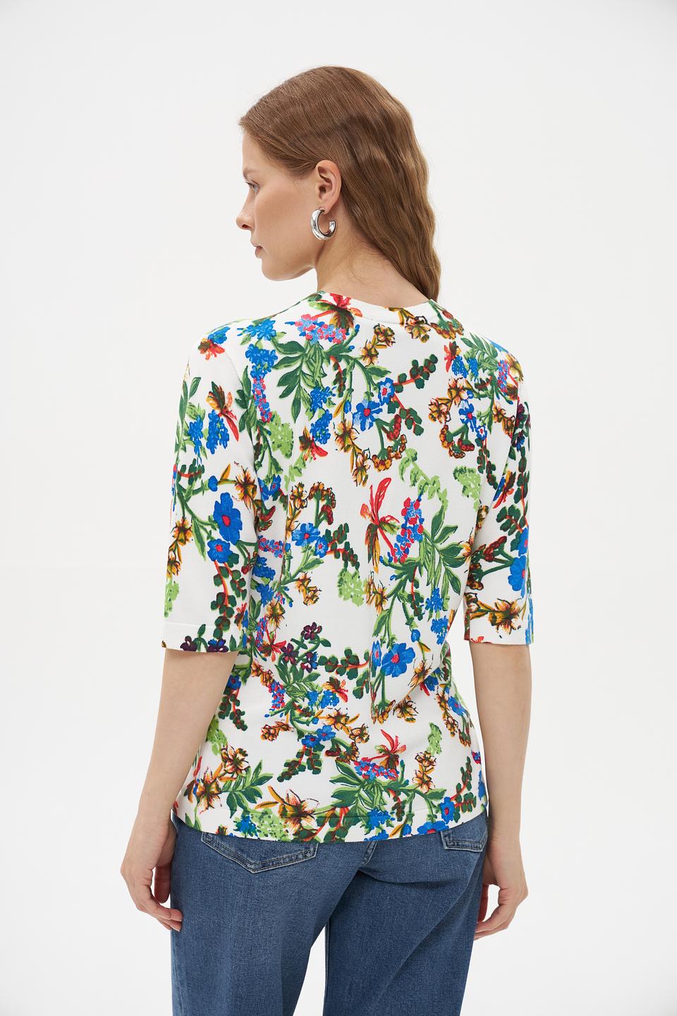 Пуловер Pezzo с цветочным принтом