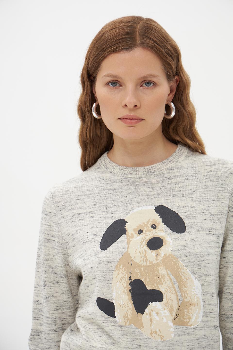 Пуловер Pezzo с принтом собаки