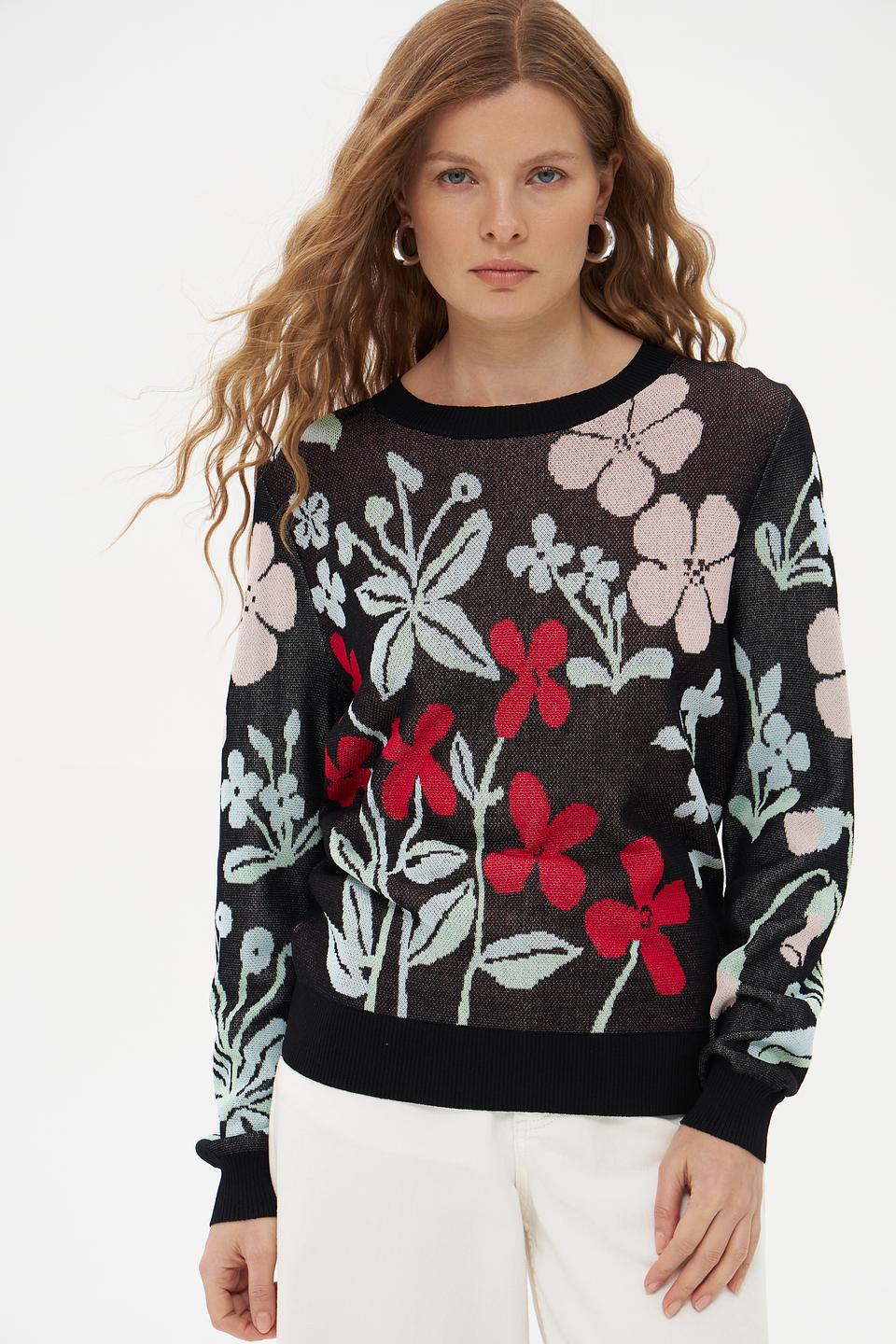 Пуловер Pezzo с цветочным принтом