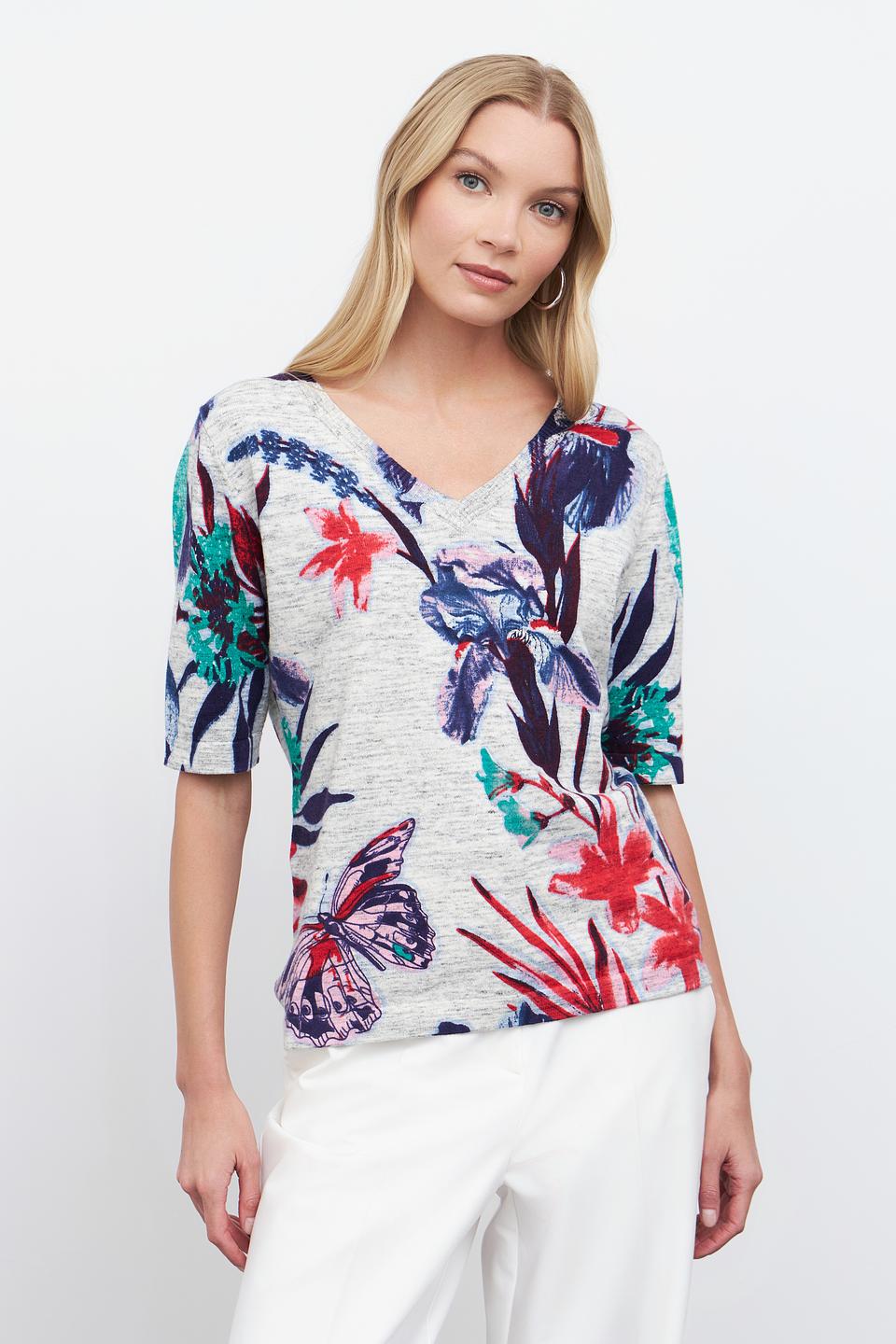 Пуловер Pezzo с цветочным принтом