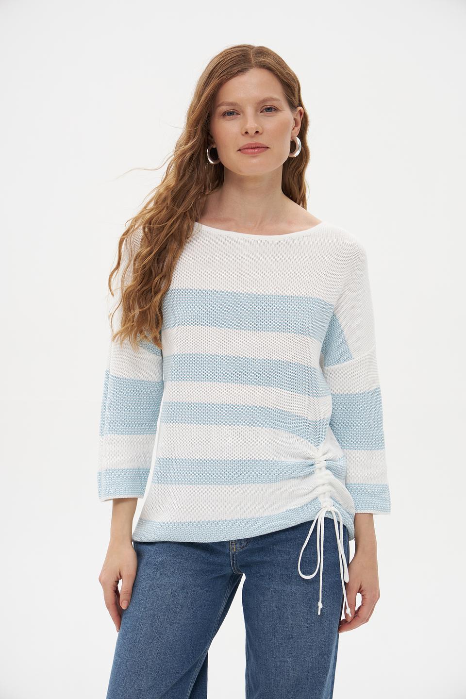 Пуловер Pezzo в полоску с завязками