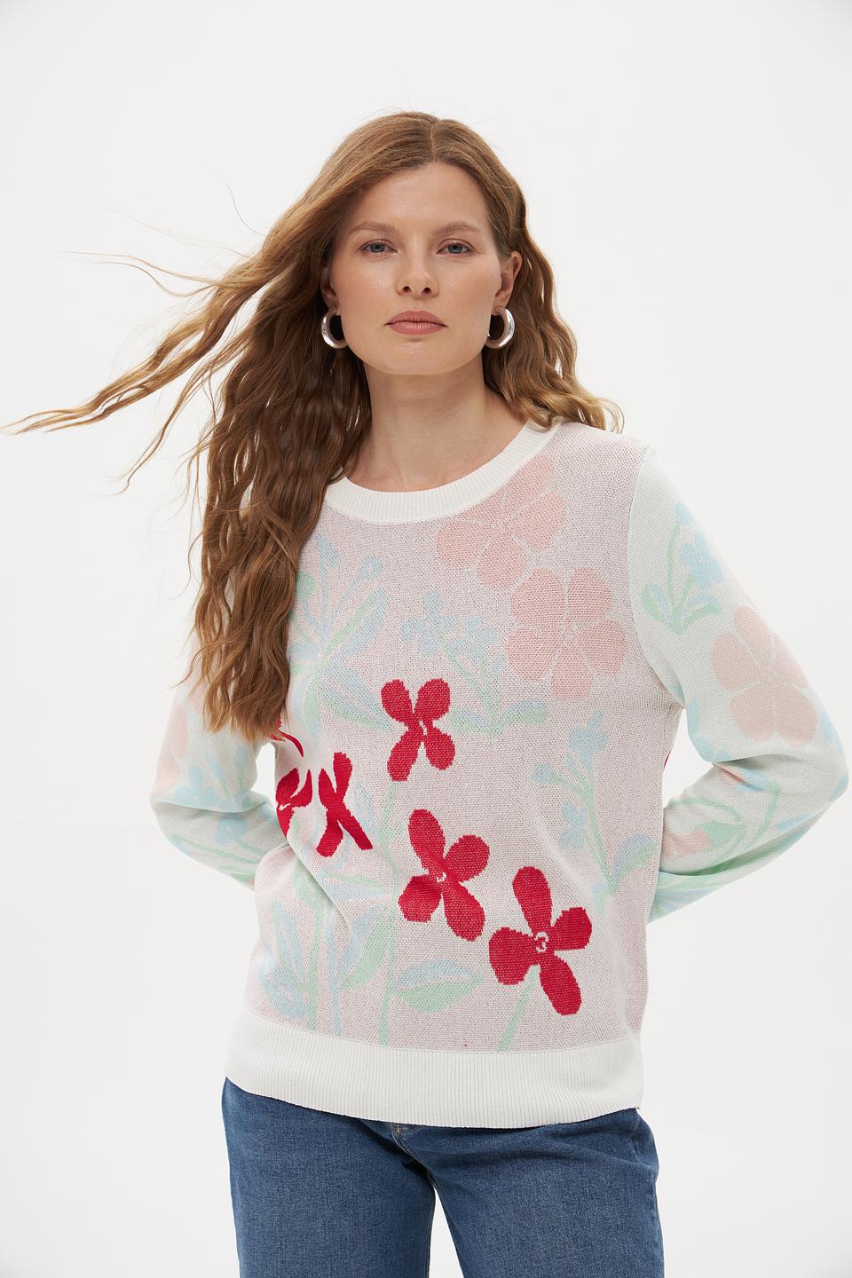 Пуловер Pezzo с цветами