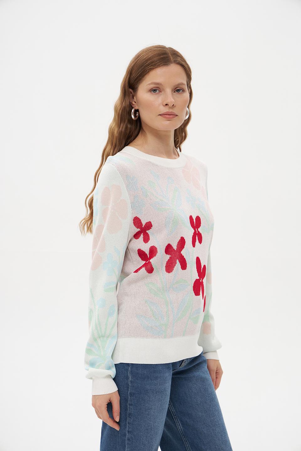 Пуловер Pezzo с цветами